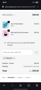 Freeship coupon verification screenshot