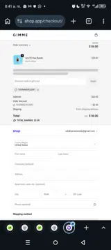 10GIMMERCQSR7 coupon verification screenshot