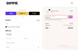 GIMME Store coupon verification screenshot