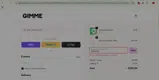GIMME Store coupon verification screenshot