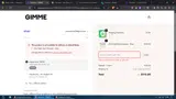 GIMME Store coupon verification screenshot