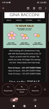 72SALE coupon verification screenshot