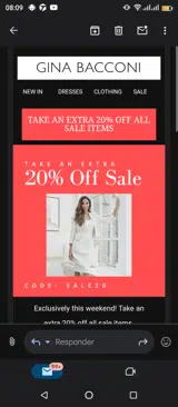 SALE20 coupon verification screenshot