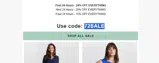 72SALE coupon verification screenshot