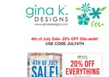 Gina K. Designs coupon verification screenshot