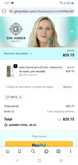 Gin Amber coupon verification screenshot