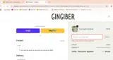 Gingiber coupon verification screenshot