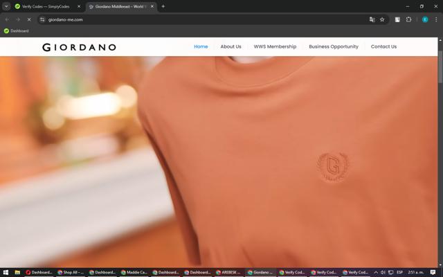 Giordano checkout page showing Giordano coupon code box | Screenshot taken by SimplyCodes community member on Jan 24, 2025