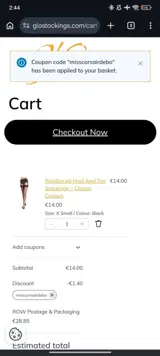 misscorsairdebo coupon verification screenshot