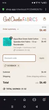 GCISBACK coupon verification screenshot