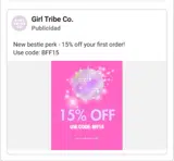 BFF15 coupon verification screenshot