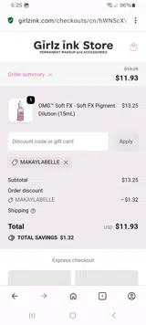 MAKAYLABELLE coupon verification screenshot
