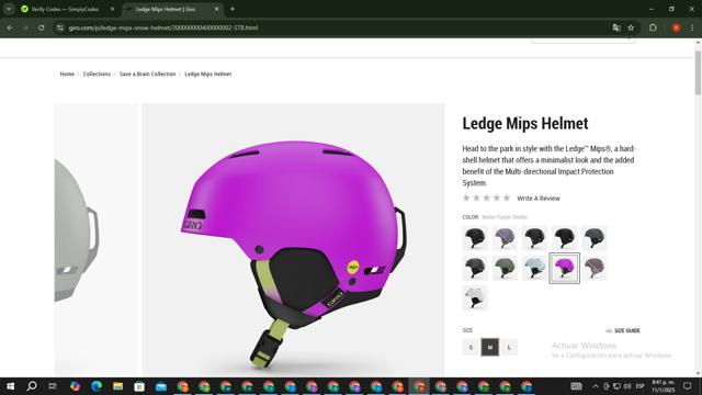Giro checkout page showing Giro promo code box | Screenshot taken by SimplyCodes community member on Jan 12, 2025