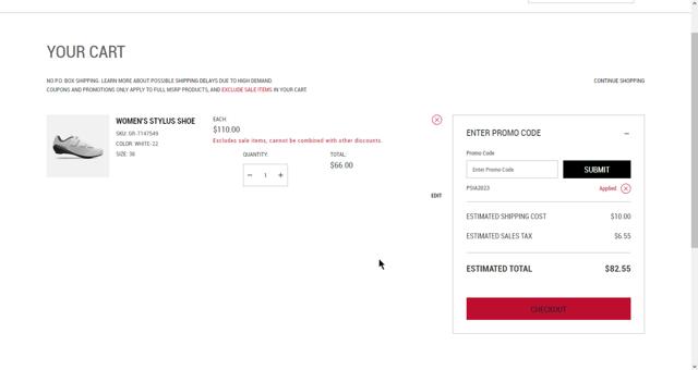 Giro checkout page showing Giro promo code box | Screenshot taken by SimplyCodes community member on Oct 10, 2023