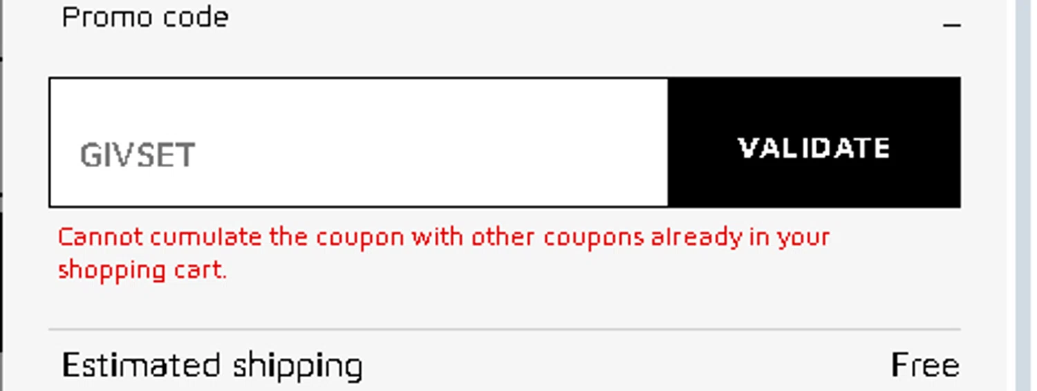 Givenchy Beauty promo code screenshot showing code GIVSET applied at Givenchy Beauty checkout page. Uploaded by SimplyCodes community member Netheryno on May 10, 2025