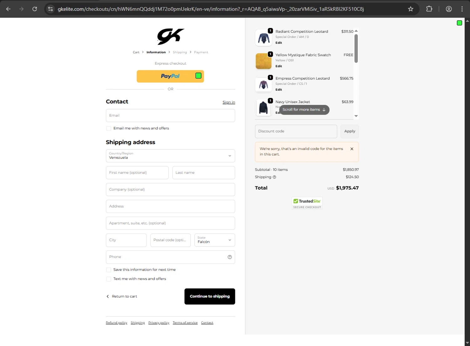 GK Elite discount code screenshot showing code 50gkoutlet applied at GK Elite checkout page. Uploaded by SimplyCodes community member jickselyspolanco on Dec 24, 2025