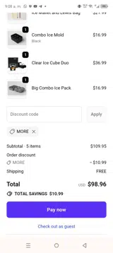 MORE coupon verification screenshot