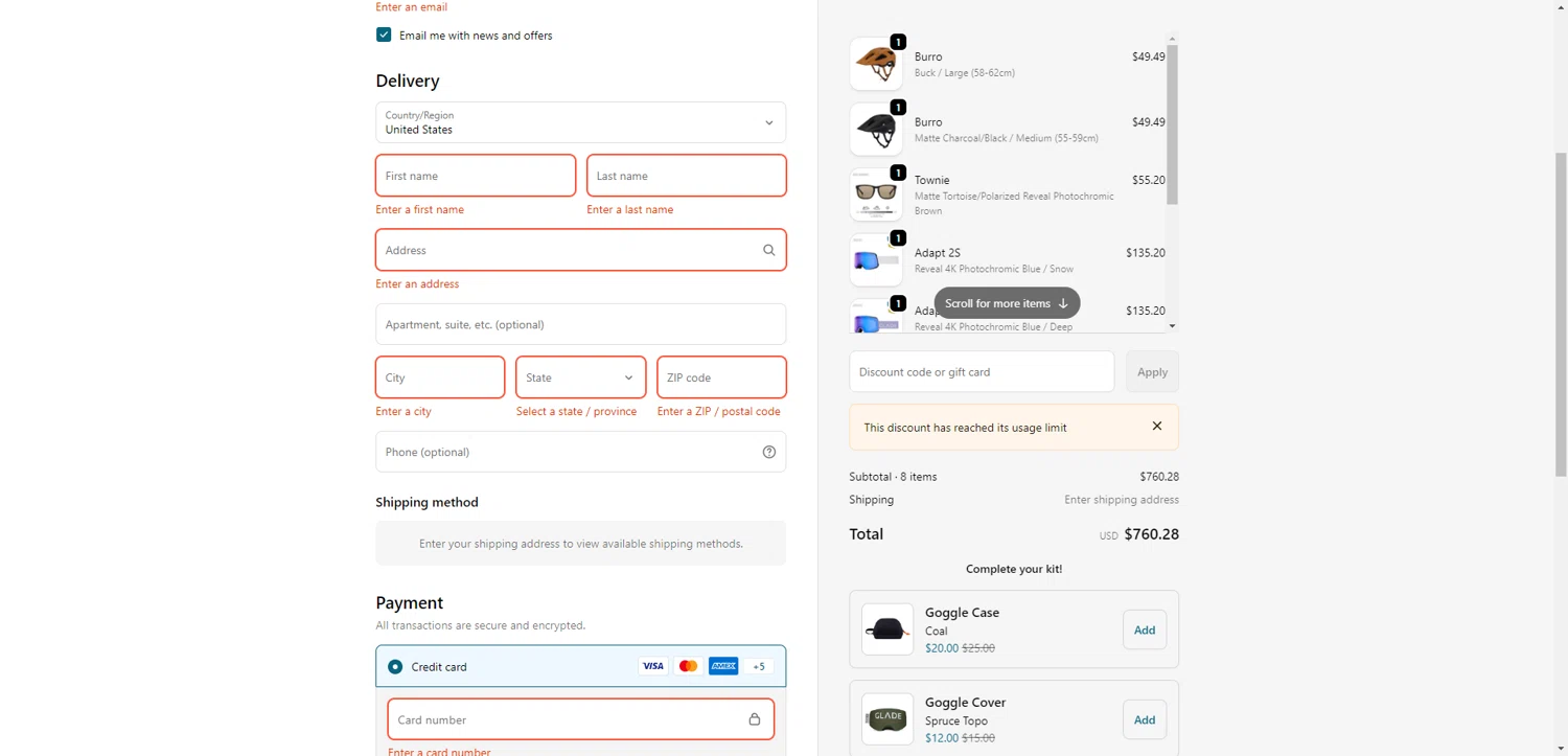 Glade Optics discount code screenshot showing code WS6Z7GLJTB applied at Glade Optics checkout page. Uploaded by SimplyCodes community member CrownWhiz8114 on Feb 15, 2026