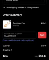 GLADRAGS32 coupon verification screenshot