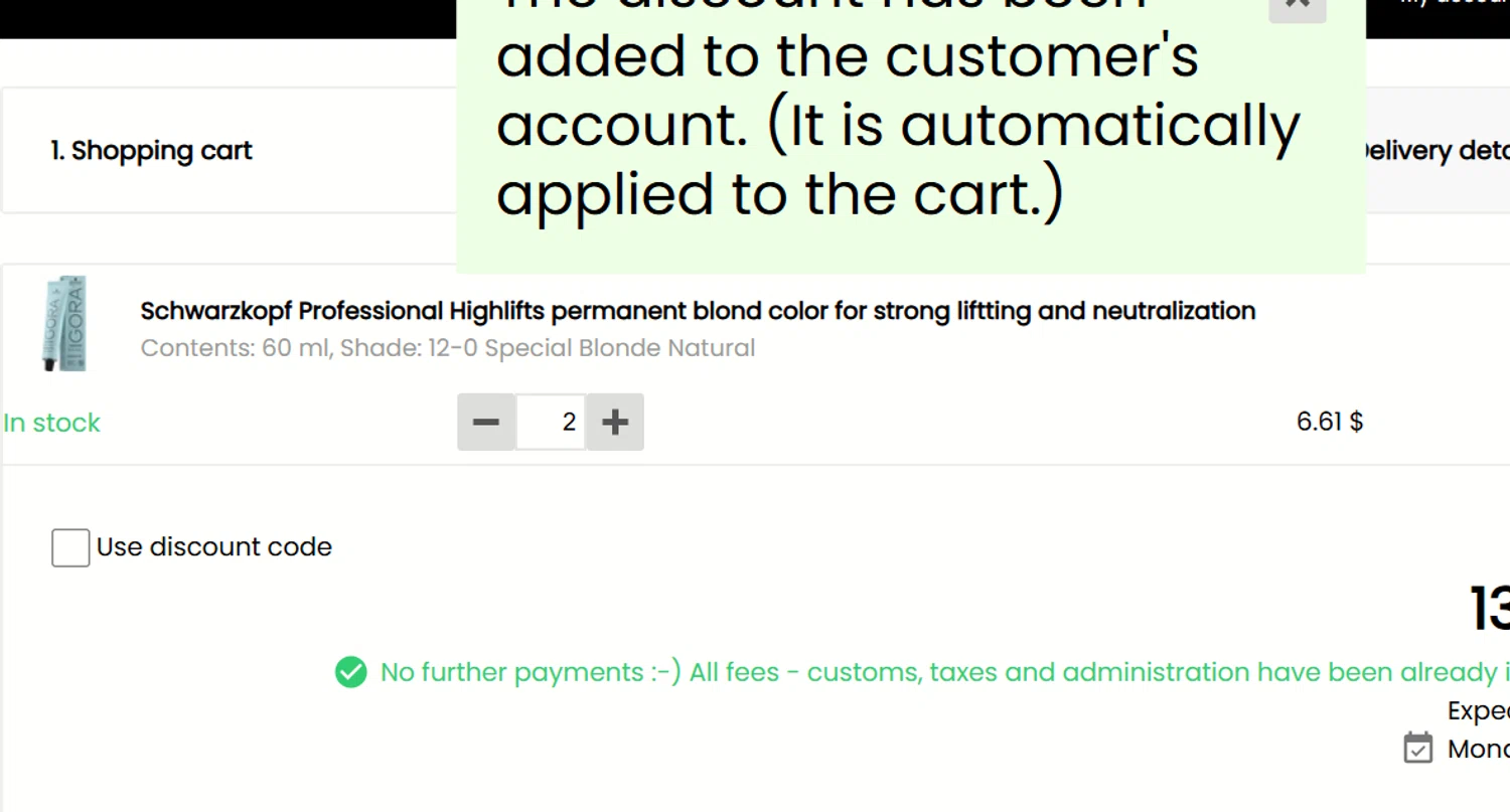Glamot checkout page showing Glamot discount code box | Screenshot taken by SimplyCodes community member on Oct 10, 2025