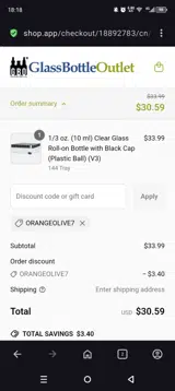 ORANGEOLIVE7 coupon verification screenshot