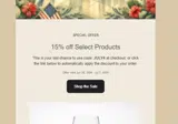 JULY4 coupon verification screenshot