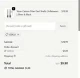 CERCA coupon verification screenshot