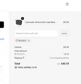 W15SLCY coupon verification screenshot