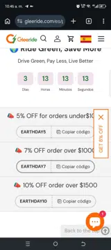 EARTHDAY7 coupon verification screenshot