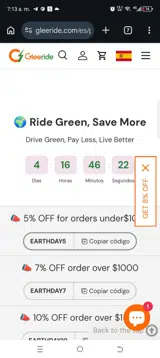 EARTHDAY5 coupon verification screenshot