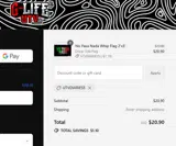 G Life UTV coupon verification screenshot