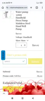 SAVE15 coupon verification screenshot