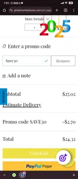 SAVE30 coupon verification screenshot