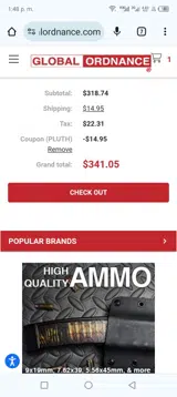 PLUTH coupon verification screenshot