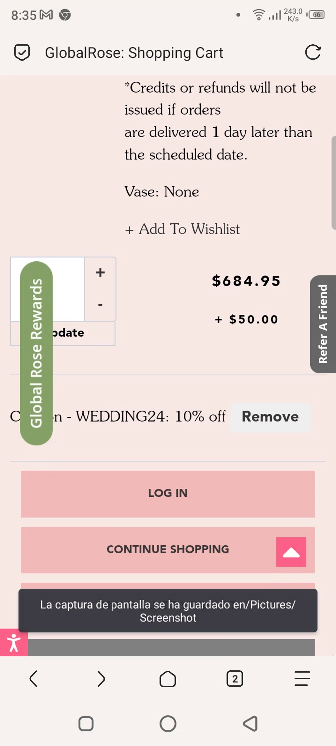 where to use GlobalRose promo code box