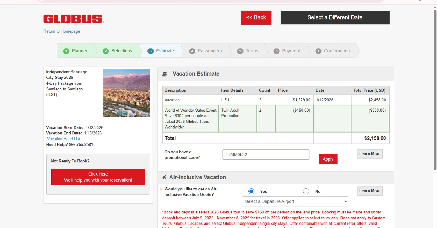 Globus US promo code screenshot showing code PRMM0522 applied at Globus US checkout page. Uploaded by SimplyCodes community member ShieldTitan9442 on Oct 5, 2025