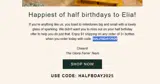 HALFBDAY2025 coupon verification screenshot
