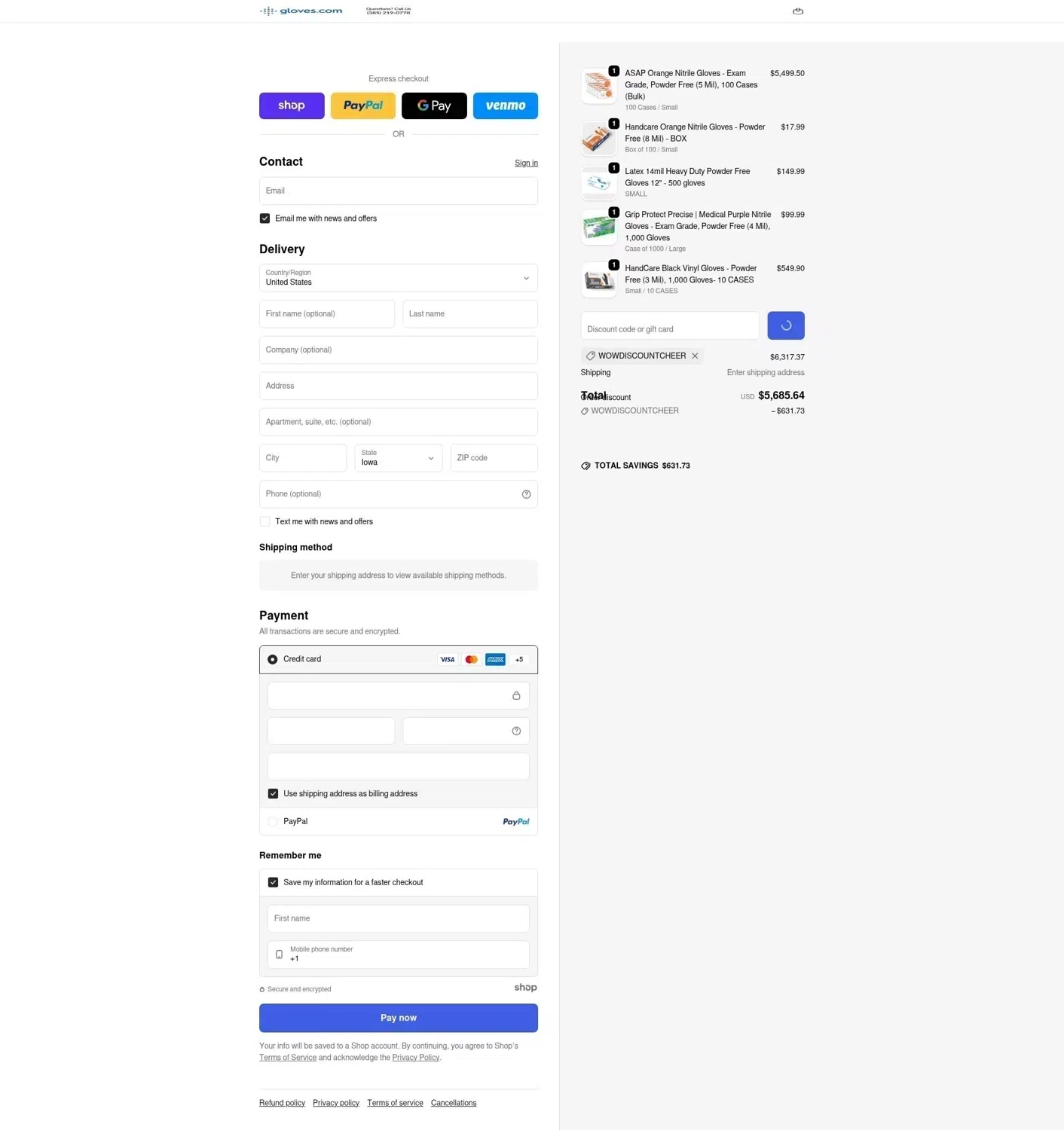 Gloves promo code screenshot showing code wowdiscountcheer applied at Gloves checkout page. Uploaded by SimplyCodes community member LOgoter on Jan 3, 2026