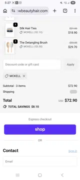 MCKELL coupon verification screenshot