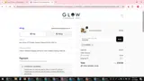 GLOWING coupon verification screenshot
