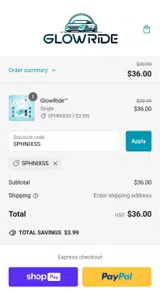 SPHNIXSS coupon verification screenshot
