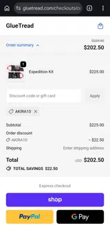 AKIRA10 coupon verification screenshot