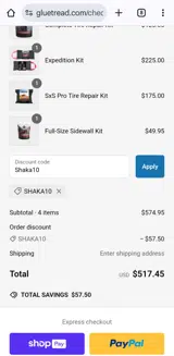 Shaka10 coupon verification screenshot