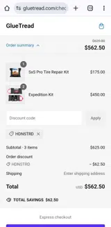 HDNSTRD coupon verification screenshot