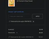 MAYBE10 coupon verification screenshot