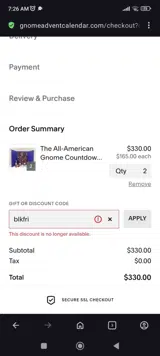 blkfri coupon verification screenshot