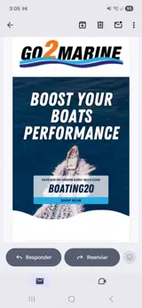 BOATING20 coupon verification screenshot