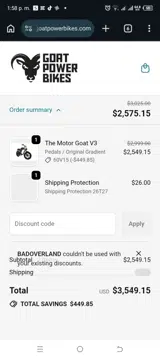 badoverland coupon verification screenshot