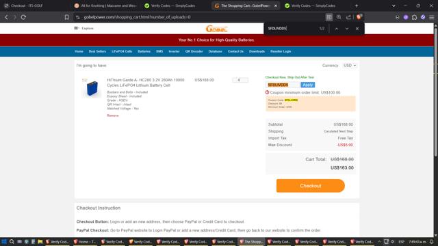 Gobel Power checkout page showing Gobel Power coupon code box | Screenshot taken by SimplyCodes community member on Jun 18, 2025
