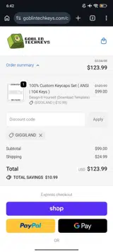 Giggiland coupon verification screenshot